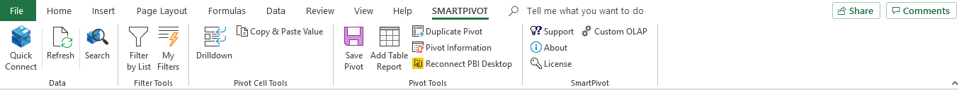 PowerBI SmartPivot after login